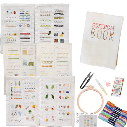 Sewing Books for Beginners Creative Embroidery Stitches Book Adults Basic Hand Embroidery Stitches Step-By-Step Tutorials