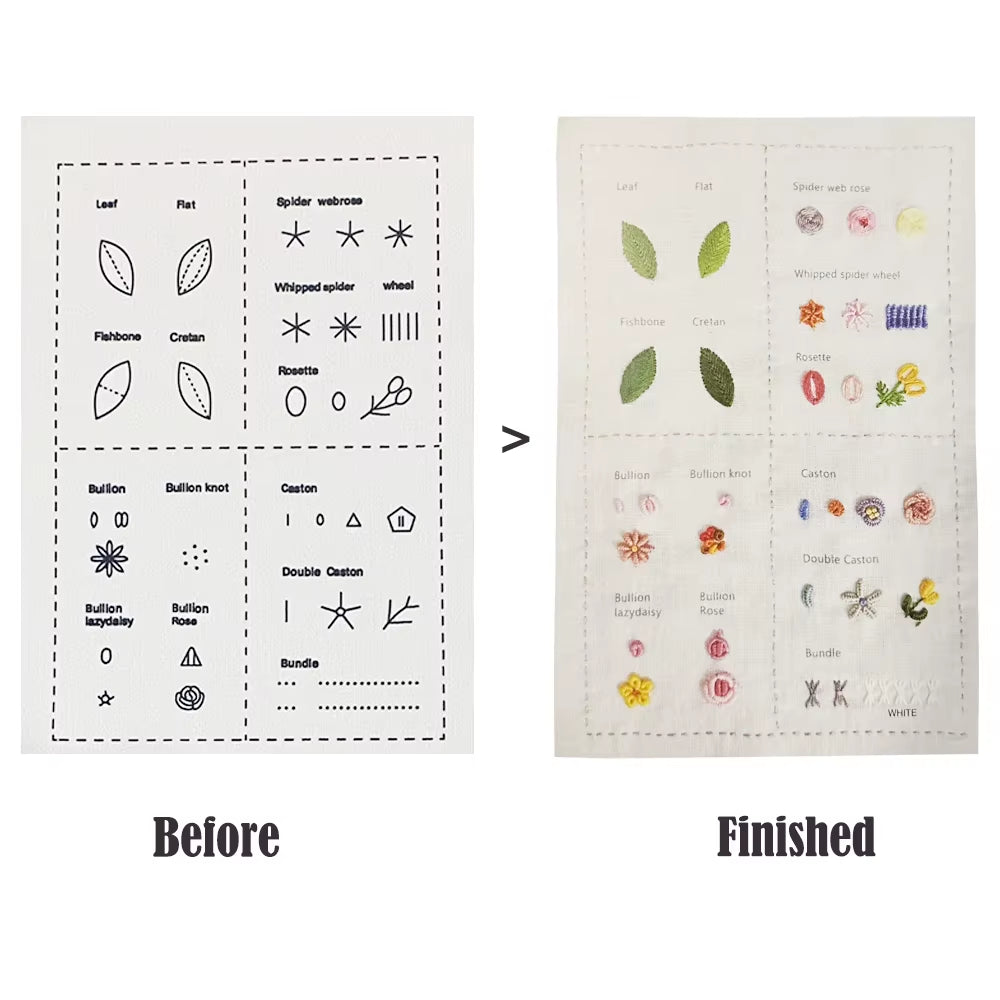 Sewing Books for Beginners Creative Embroidery Stitches Book Adults Basic Hand Embroidery Stitches Step-By-Step Tutorials