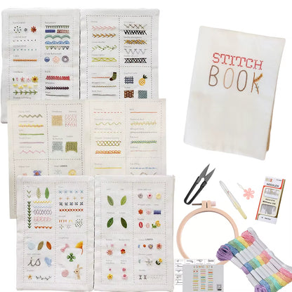 Sewing Books for Beginners Creative Embroidery Stitches Book Adults Basic Hand Embroidery Stitches Step-By-Step Tutorials