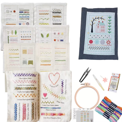 Sewing Books for Beginners Creative Embroidery Stitches Book Adults Basic Hand Embroidery Stitches Step-By-Step Tutorials